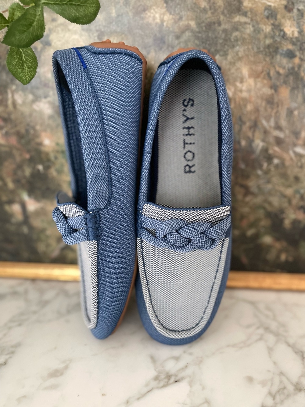 Rothy’s Braided Loafers Chambray Blue Driving Shoes Size 9.5 - Picture 8 of 12